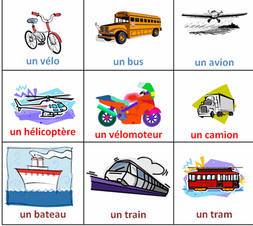 Środki transportu - słownictwo 5 - Francuski przy kawie